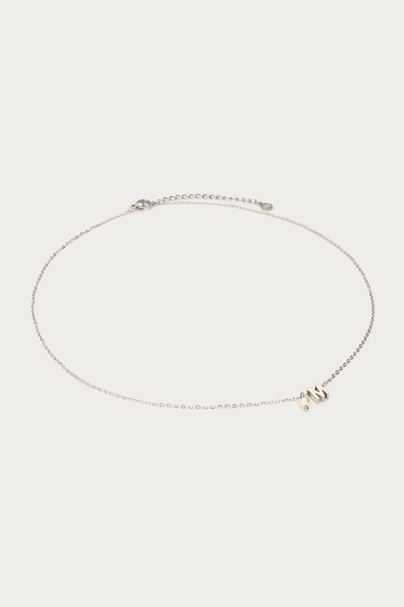 Initial necklace with freshwater pearl | My Jewellery