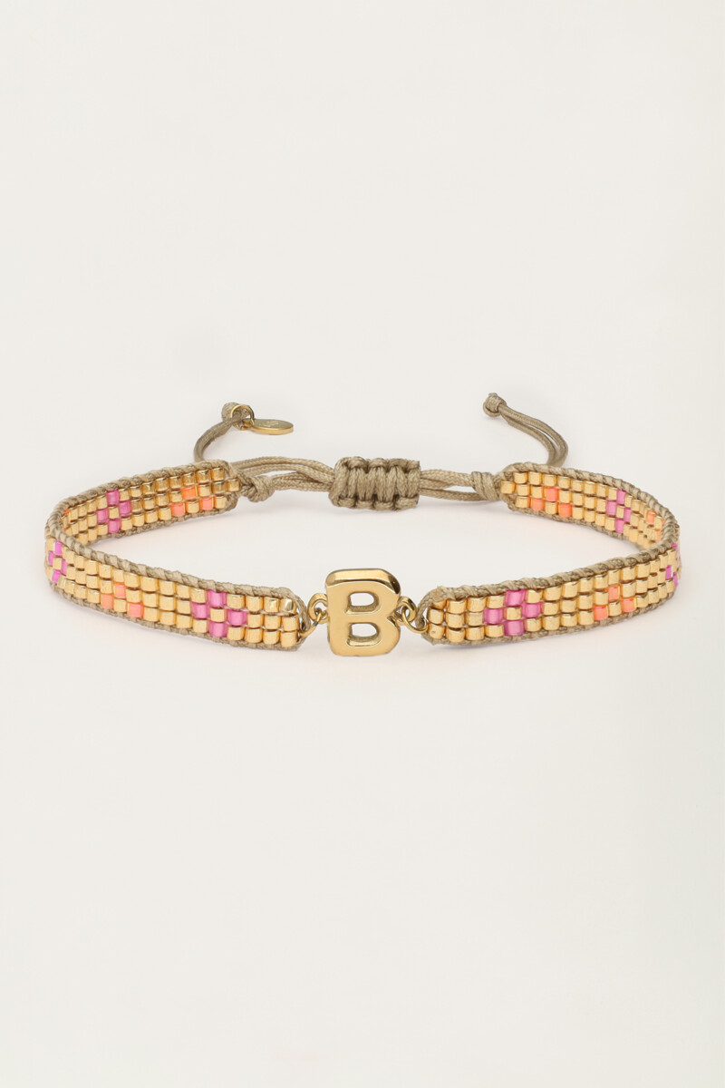 Initial touwarmband miyuki