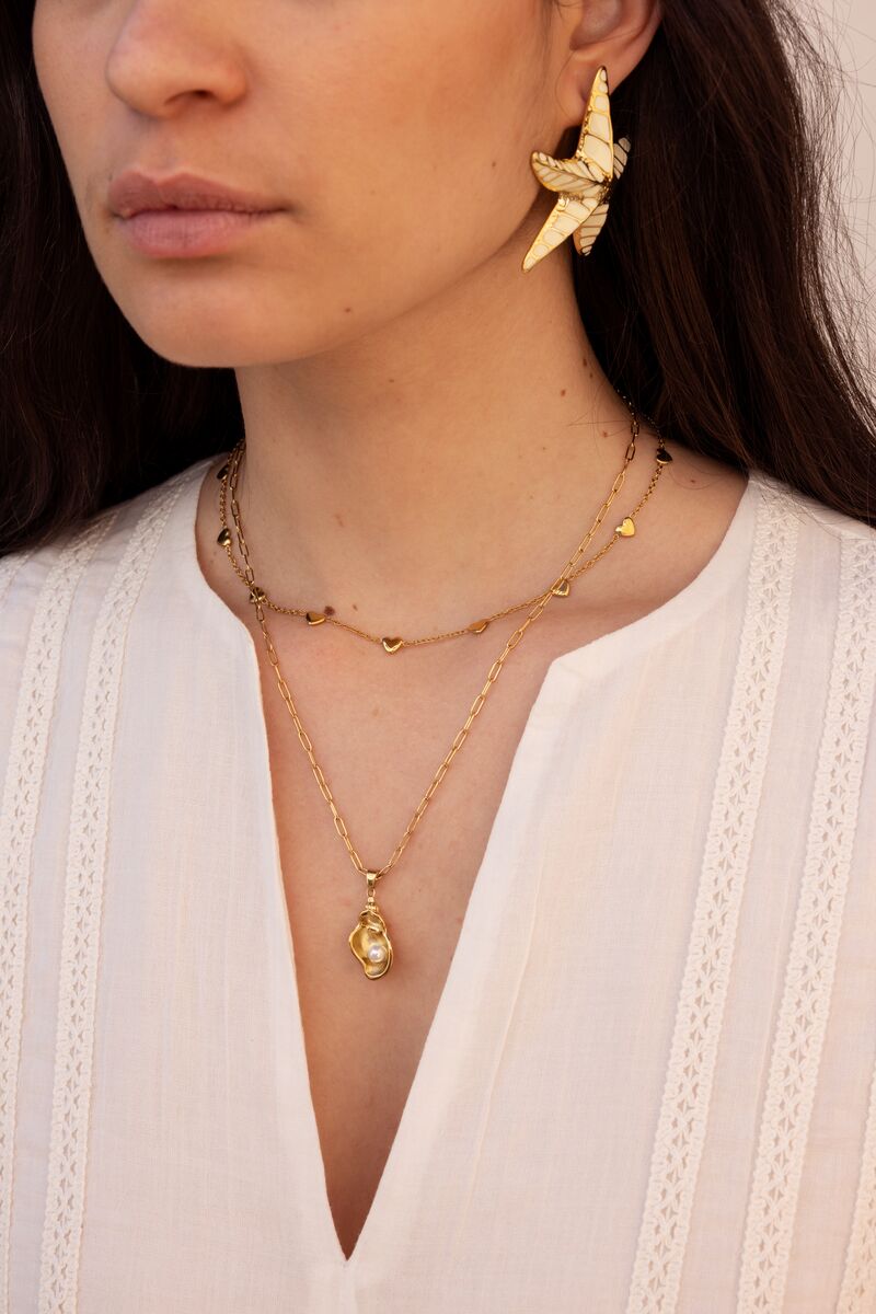 Ocean chain necklace with seashell and pearl | My Jewellery