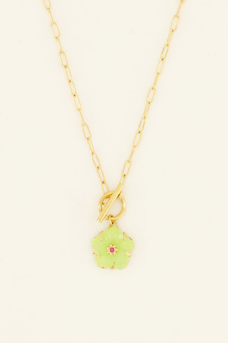 collier casa fiore avec fleur d’hibiscus jaune | my jewellery