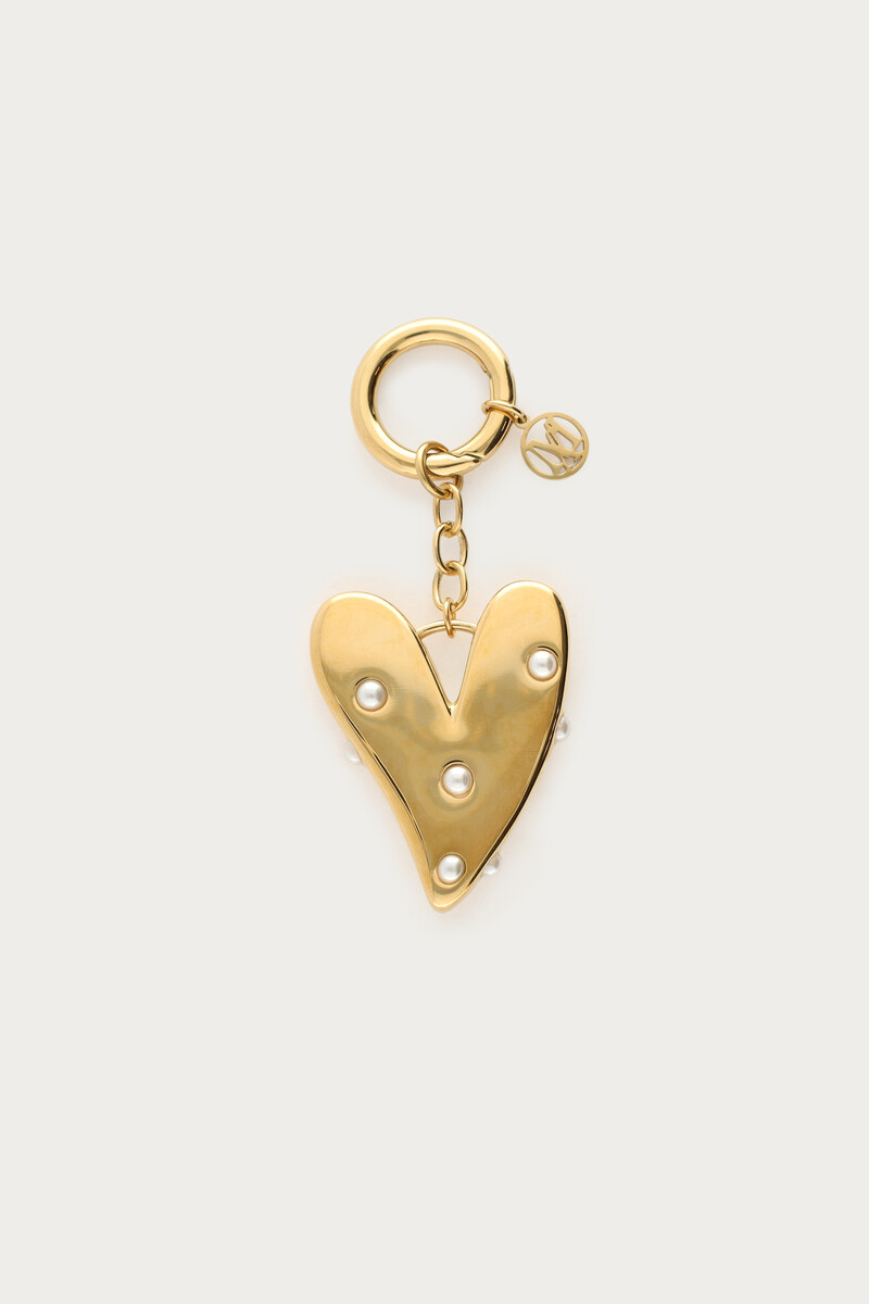 Keychain heart with faux pearls | My Jewellery