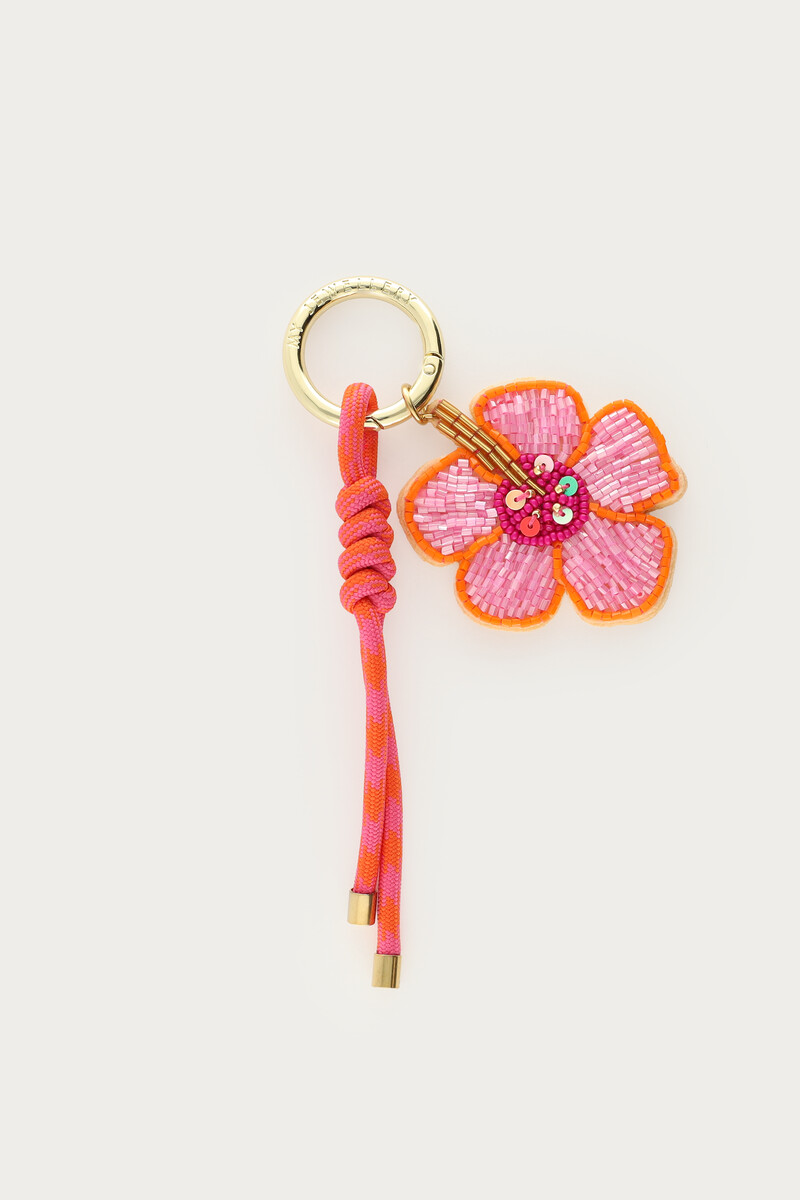 Keychain with flower and cord detail | My Jewellery