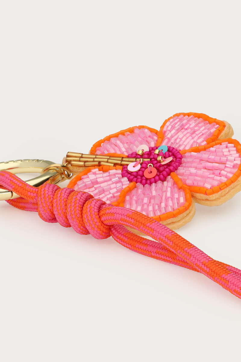 Keychain with flower and cord detail | My Jewellery