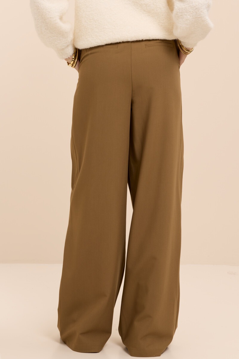 Khaki green trousers with pleats | My Jewellery