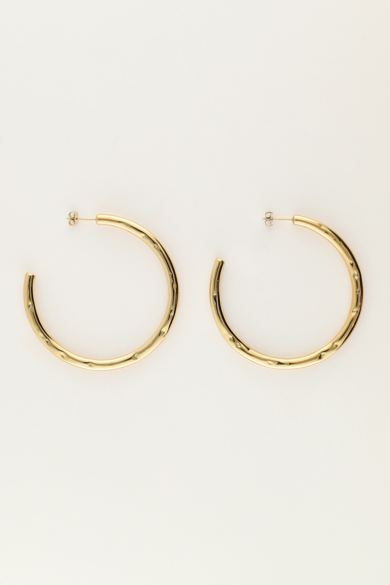 My jewellery Grote oorringenhammered