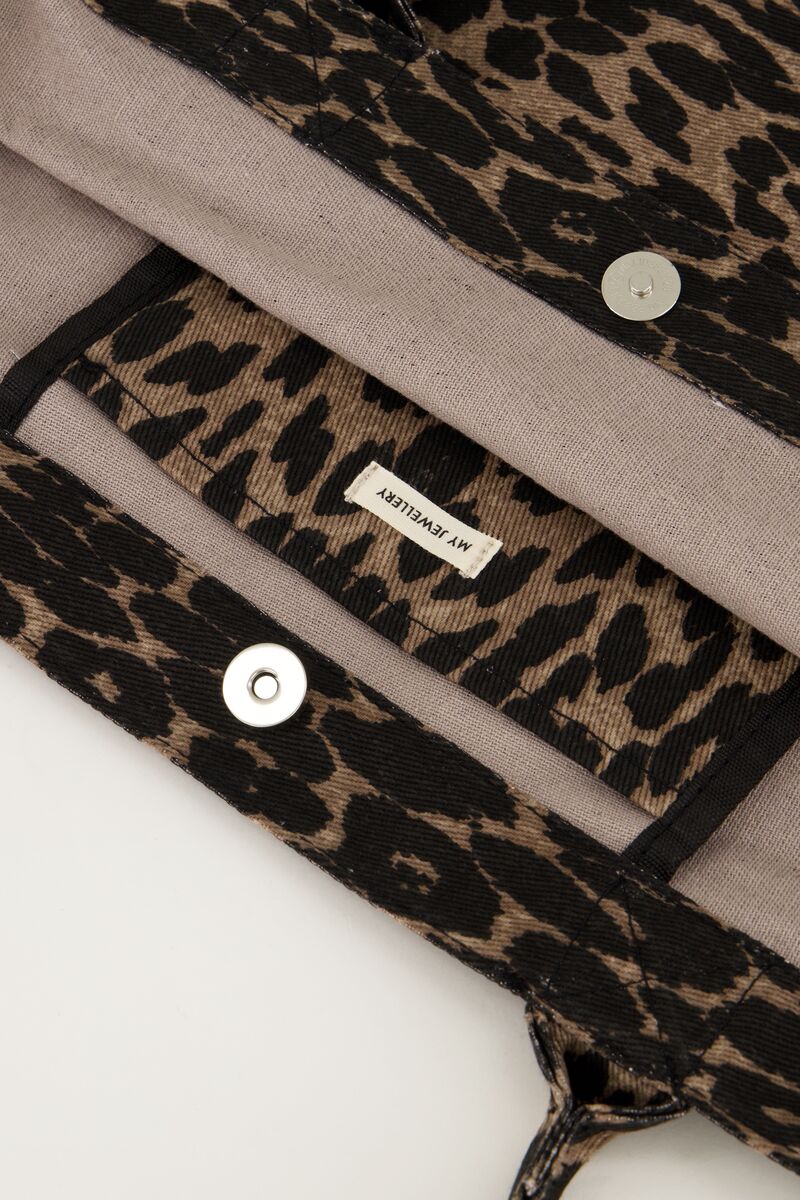 Large shopper with panther print | My Jewellery