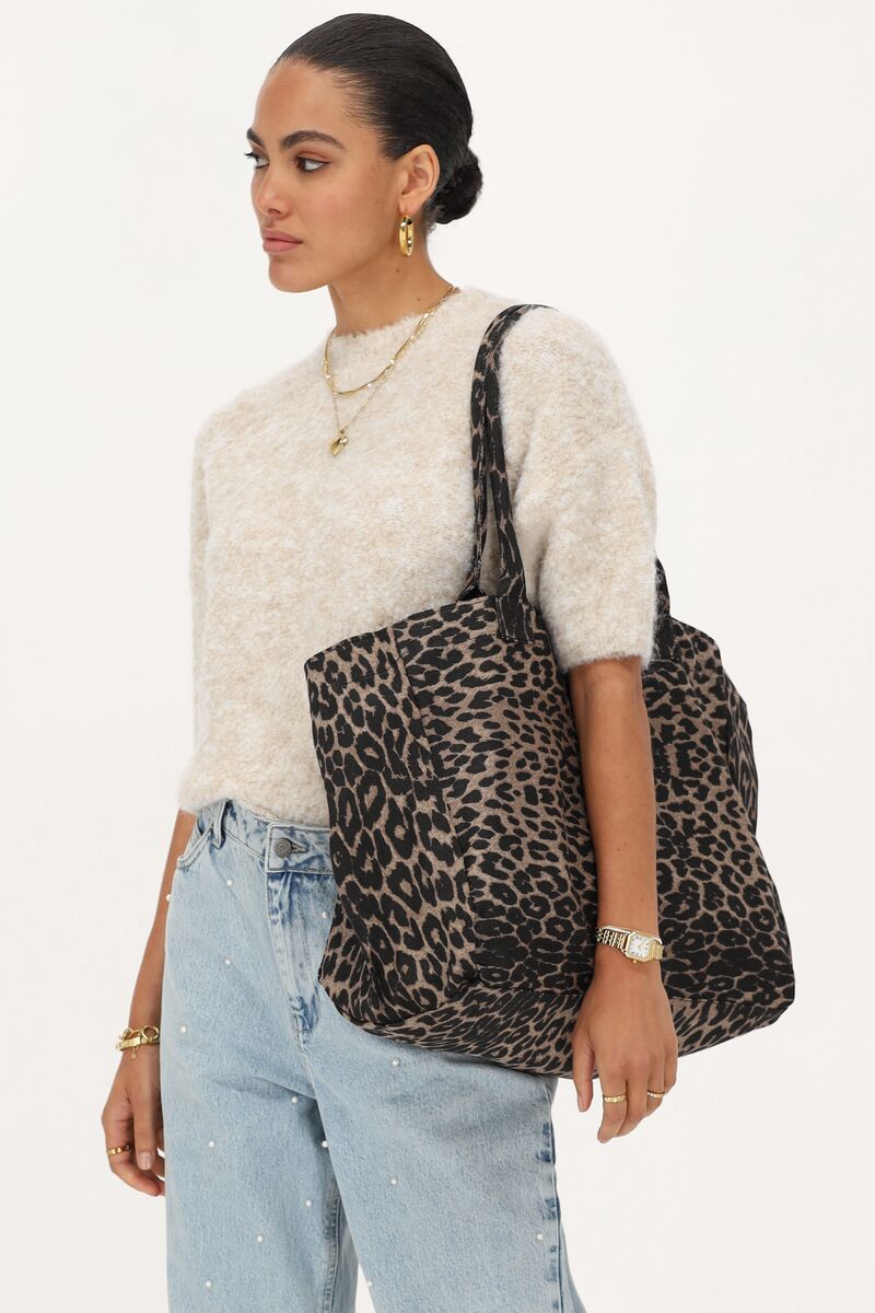 Large shopper with panther print | My Jewellery
