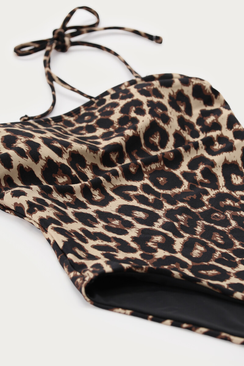 Leopard print swimsuit with bows | My Jewellery