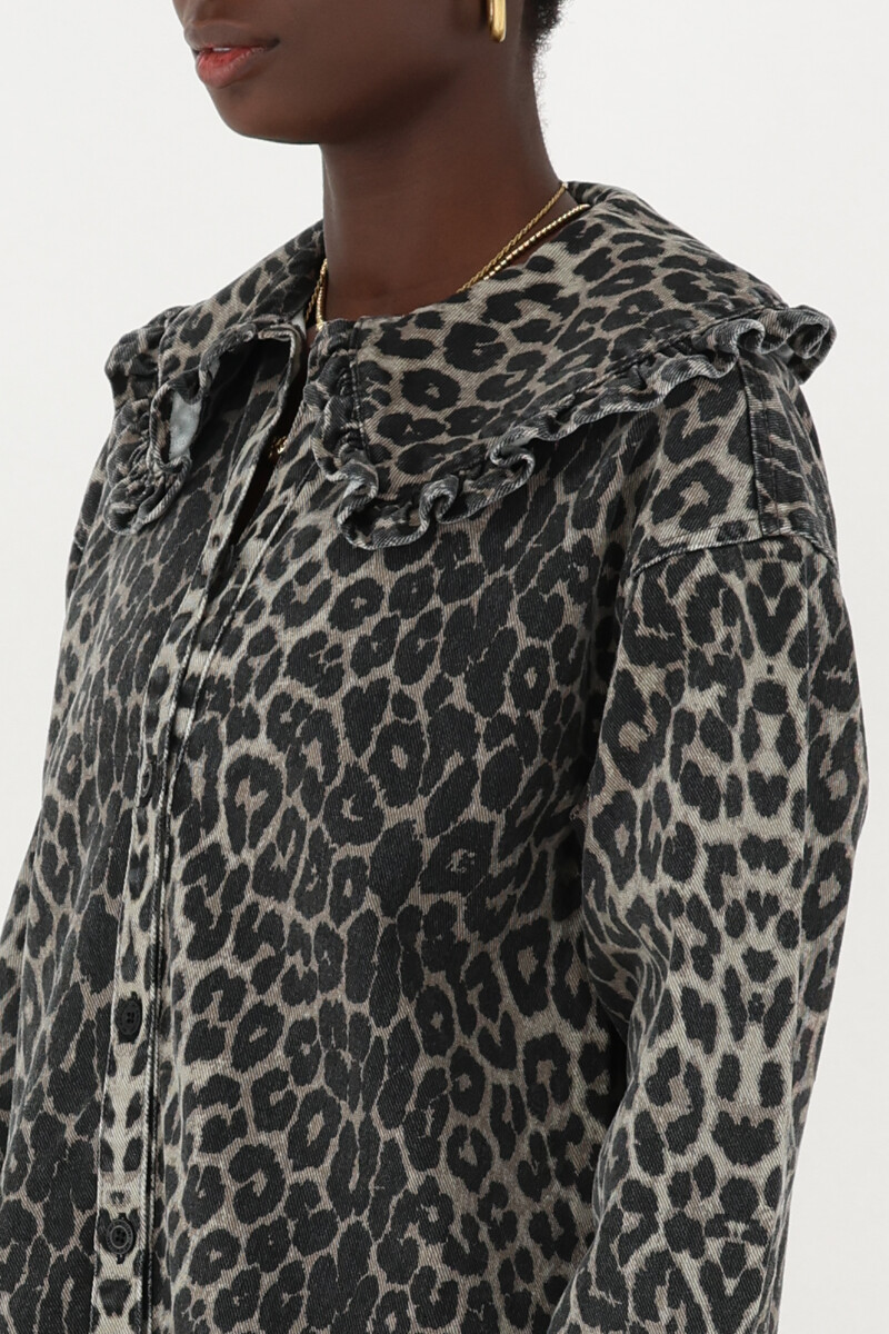Leopard print dress with collar | My Jewellery