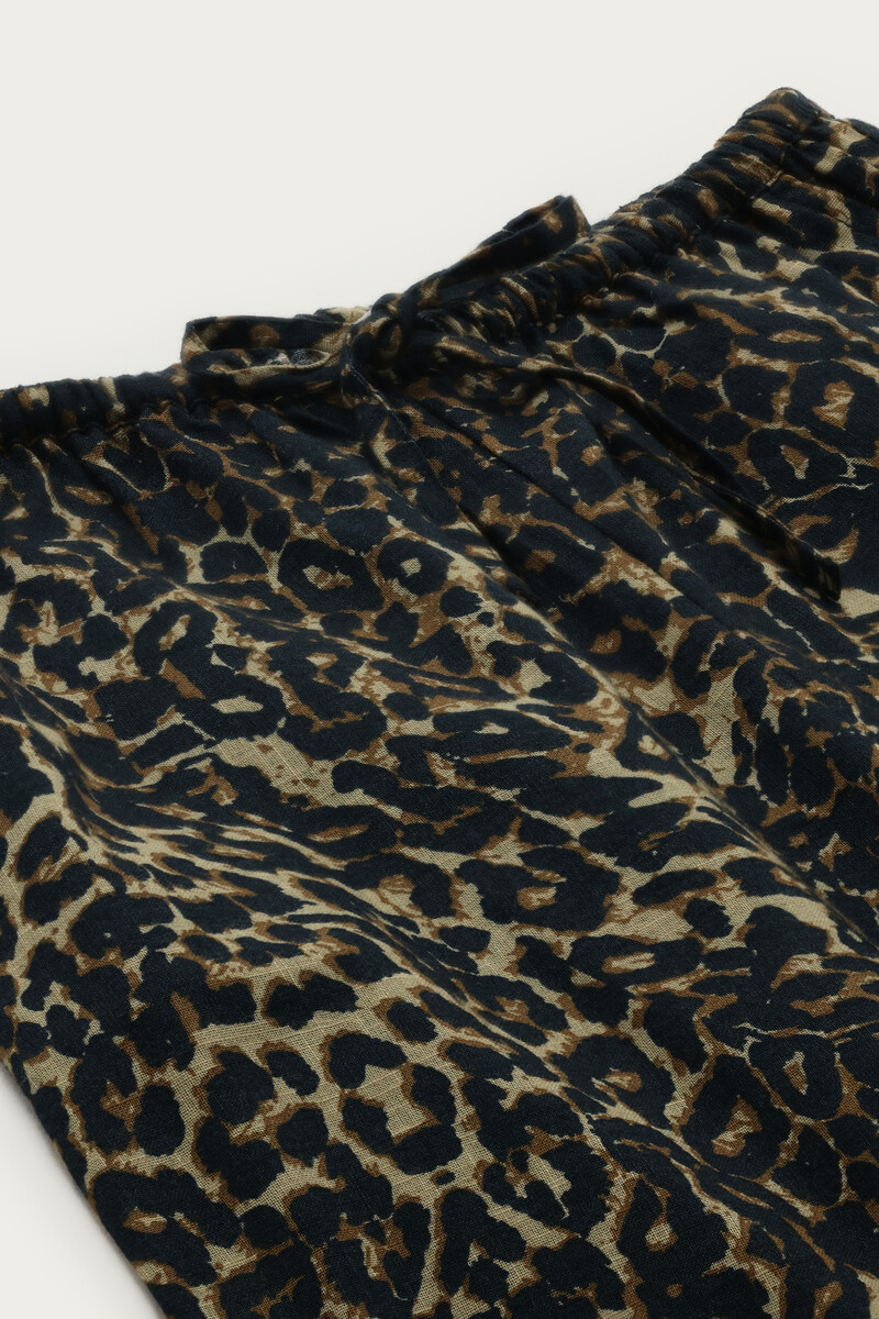 Panther print linen look pants | My Jewellery
