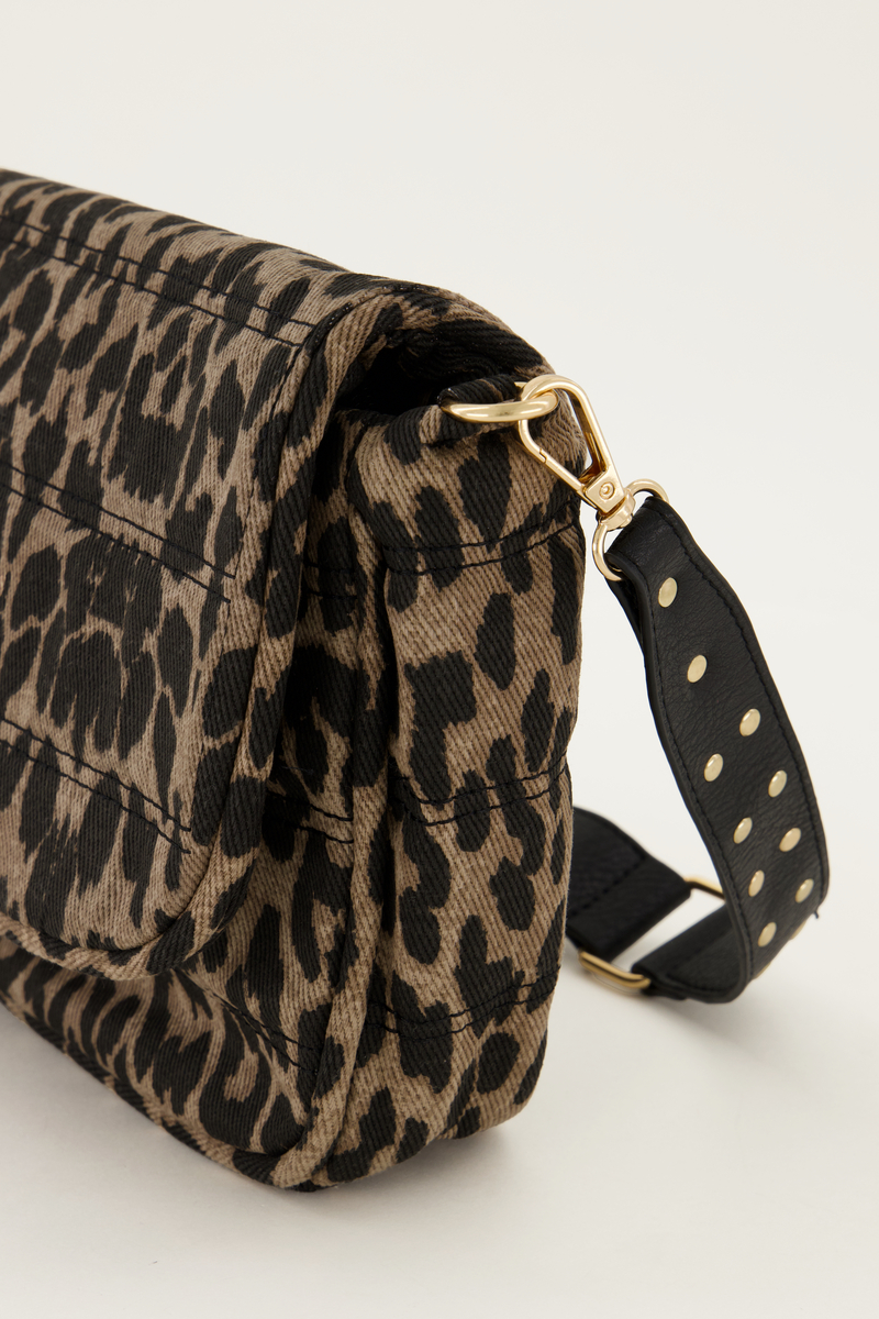 Panther print shoulder bag with two straps | My Jewellery