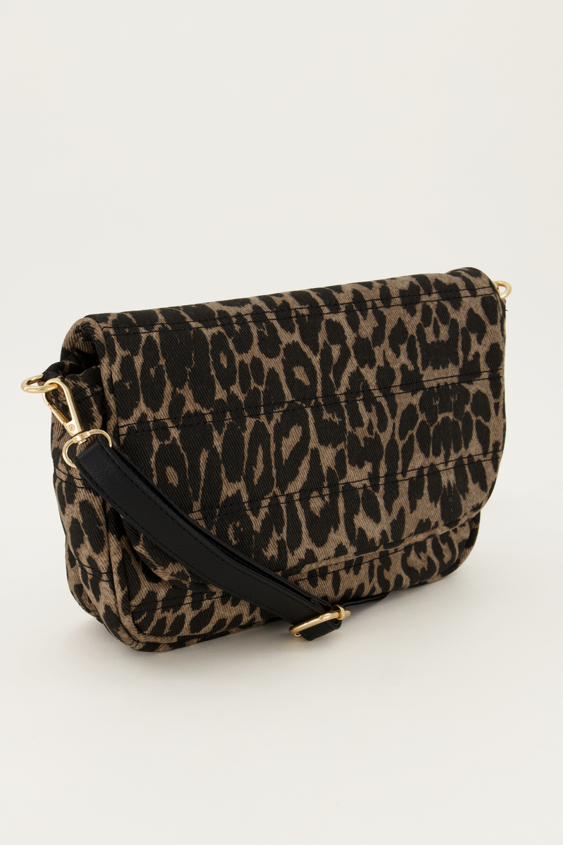 Panther print shoulder bag with two straps | My Jewellery