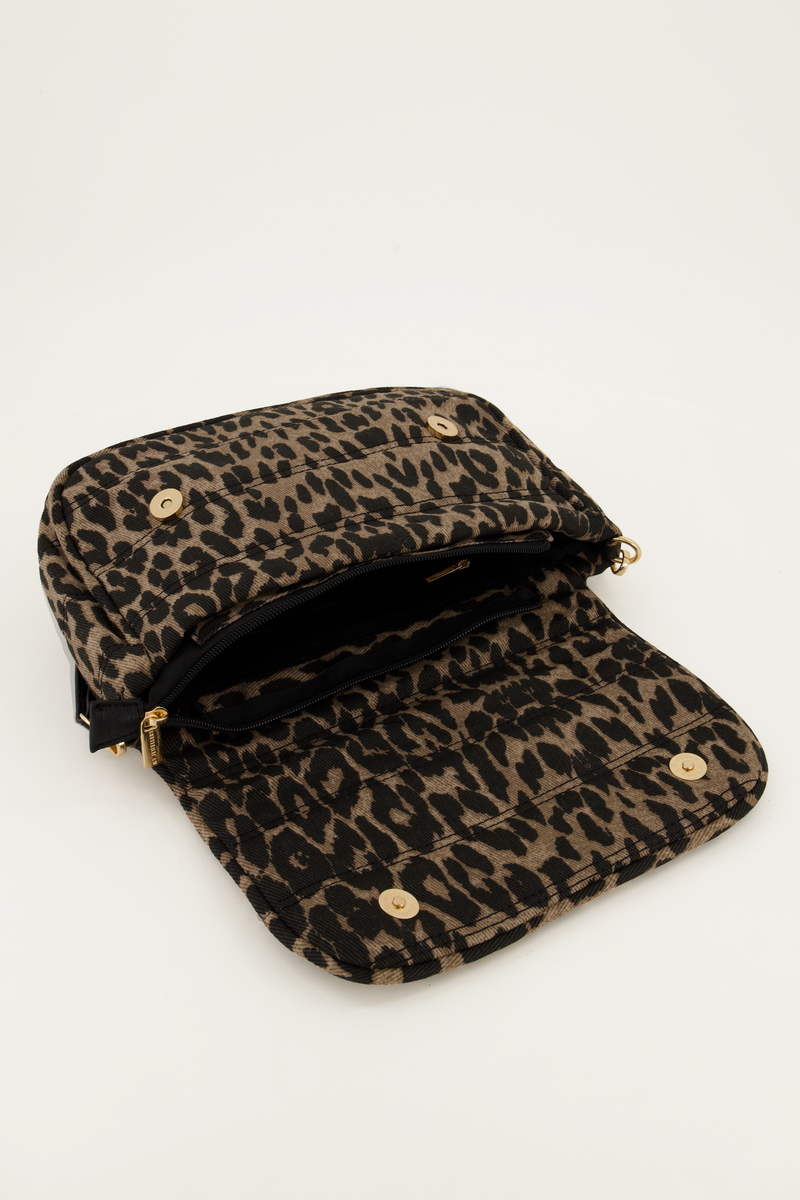 Panther print shoulder bag with two straps | My Jewellery