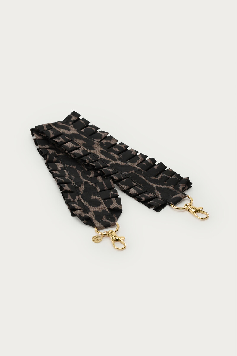 Panther print phone cord with ruffle | My Jewellery