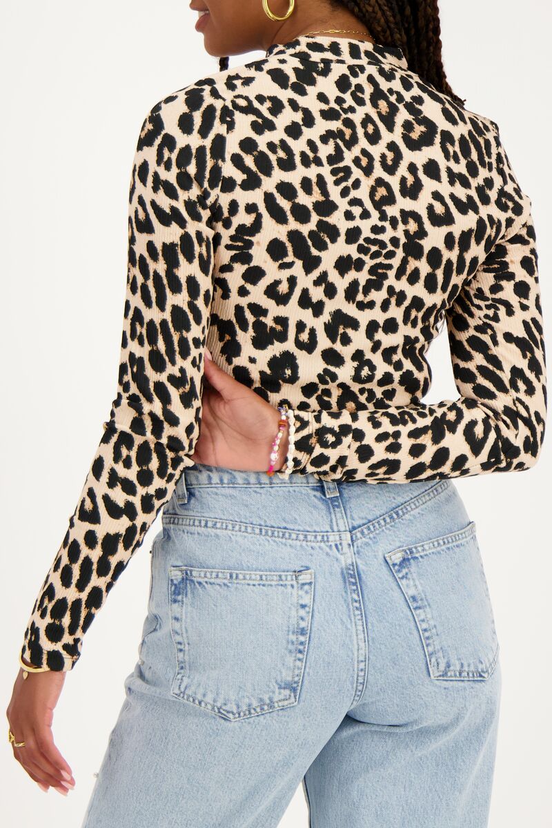 Panther print top with turtleneck | My Jewellery