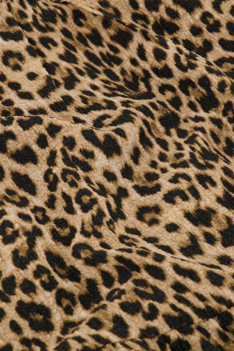 Panther print wide dress with bows