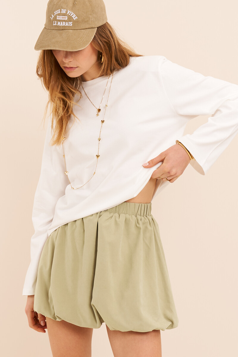 Light green balloon skirt with elastic band | My Jewellery