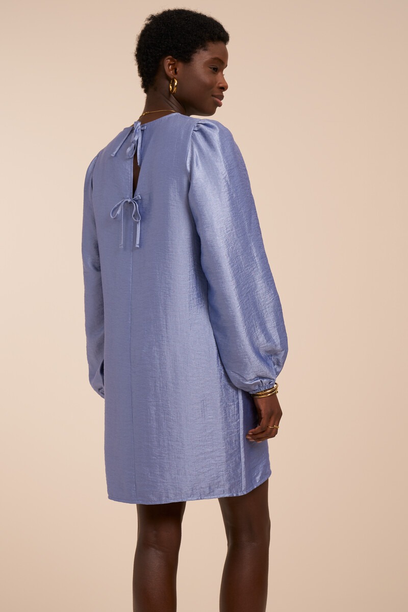 Light blue dress with long puff sleeves | My Jewellery
