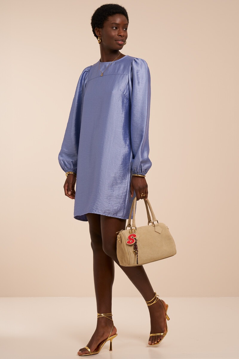 Light blue dress with long puff sleeves | My Jewellery