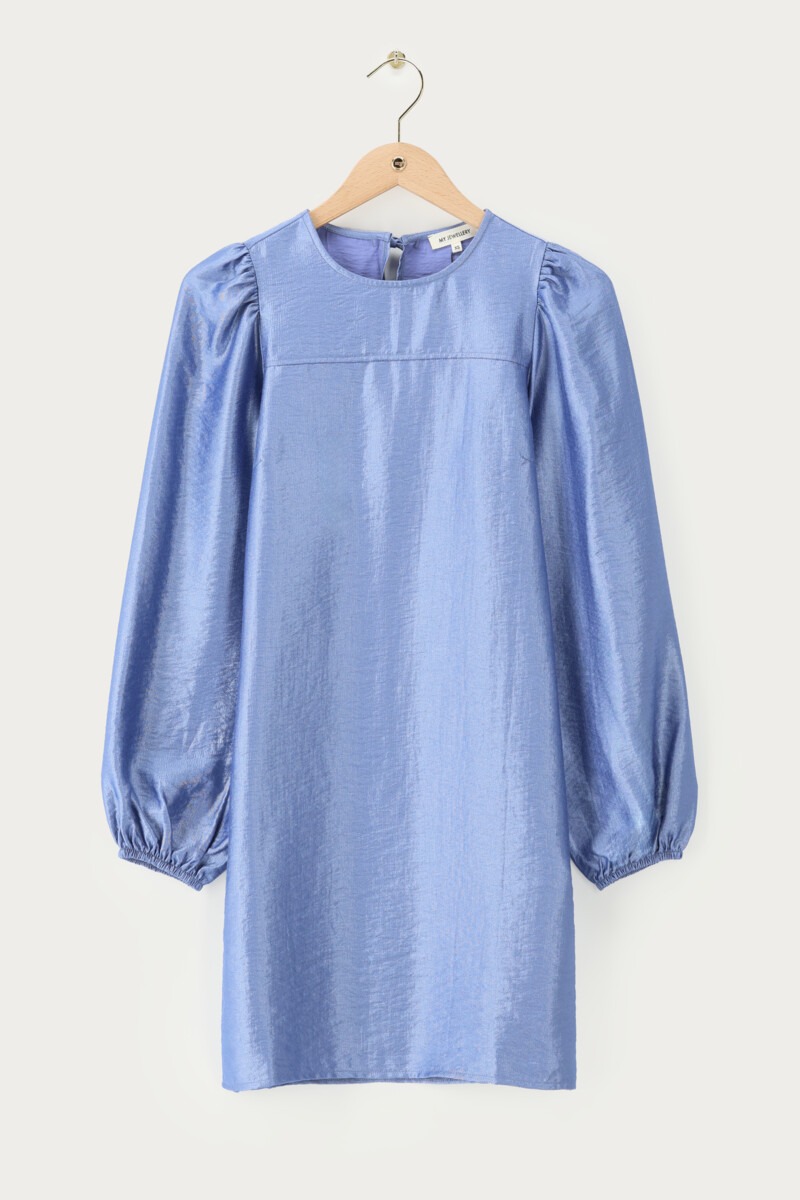 Light blue dress with long puff sleeves | My Jewellery