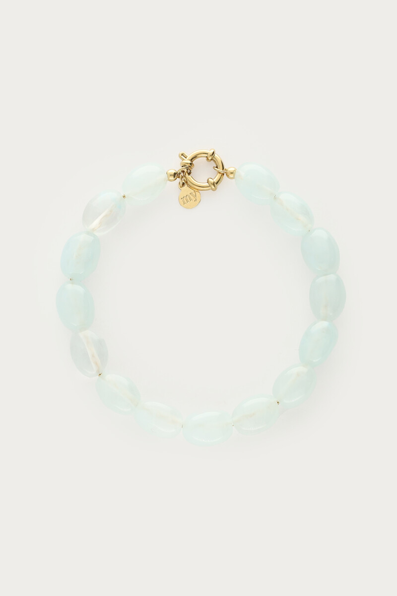 Light blue minimalist beaded bracelet | My Jewellery