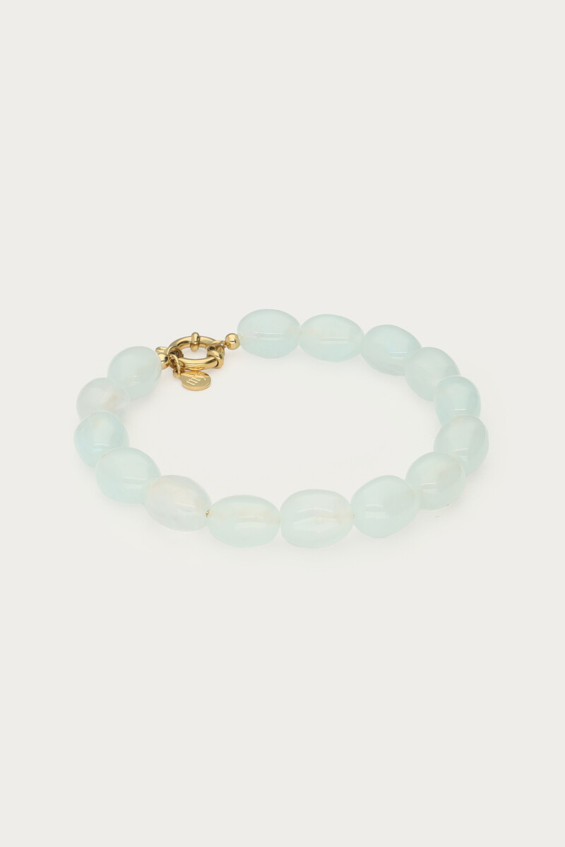 Light blue minimalist beaded bracelet | My Jewellery