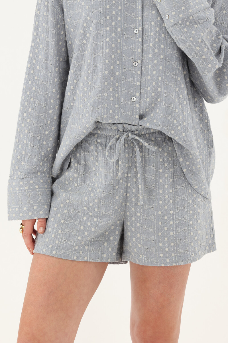 Light blue blouse with embroidery details | My Jewellery