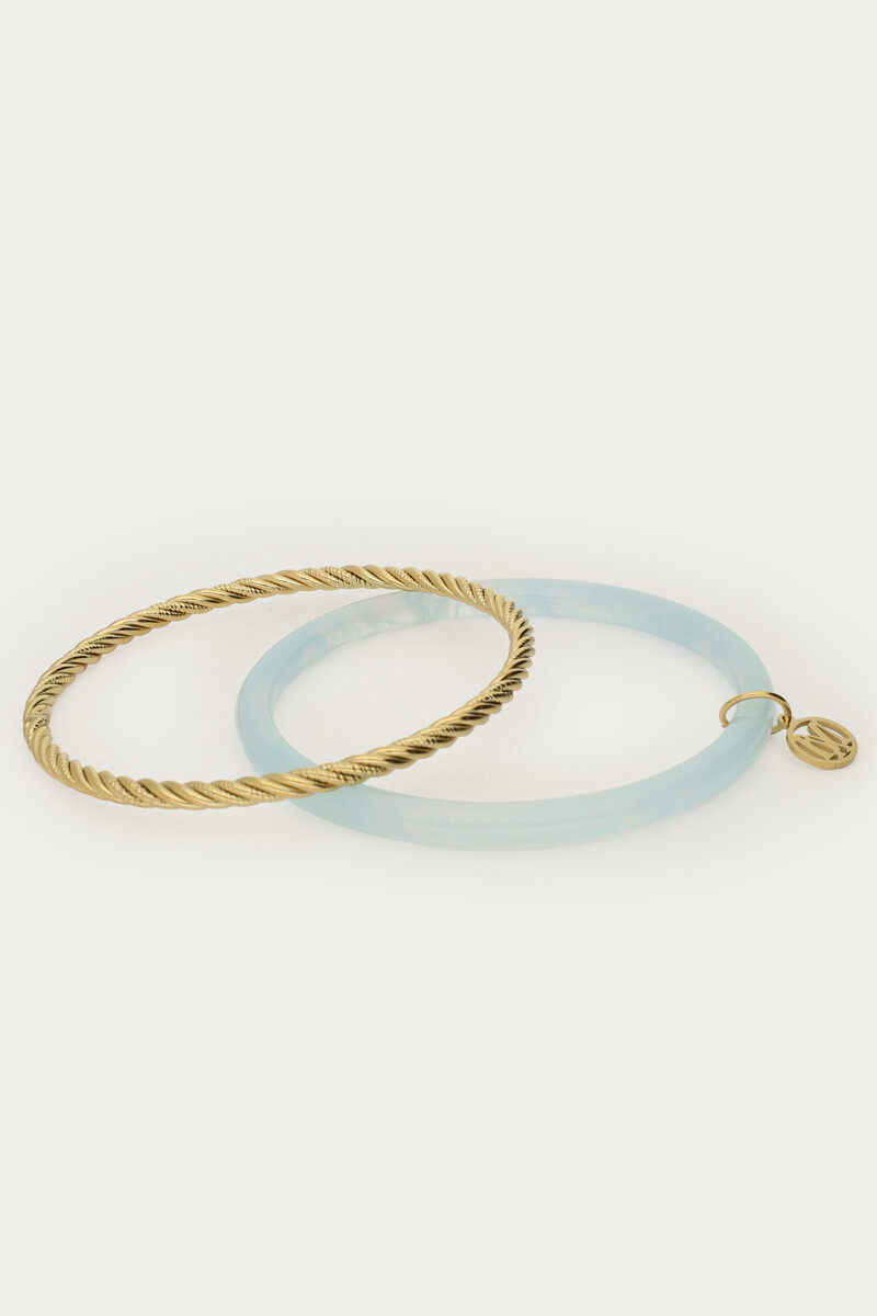 Light blue thin bangle set | My Jewellery