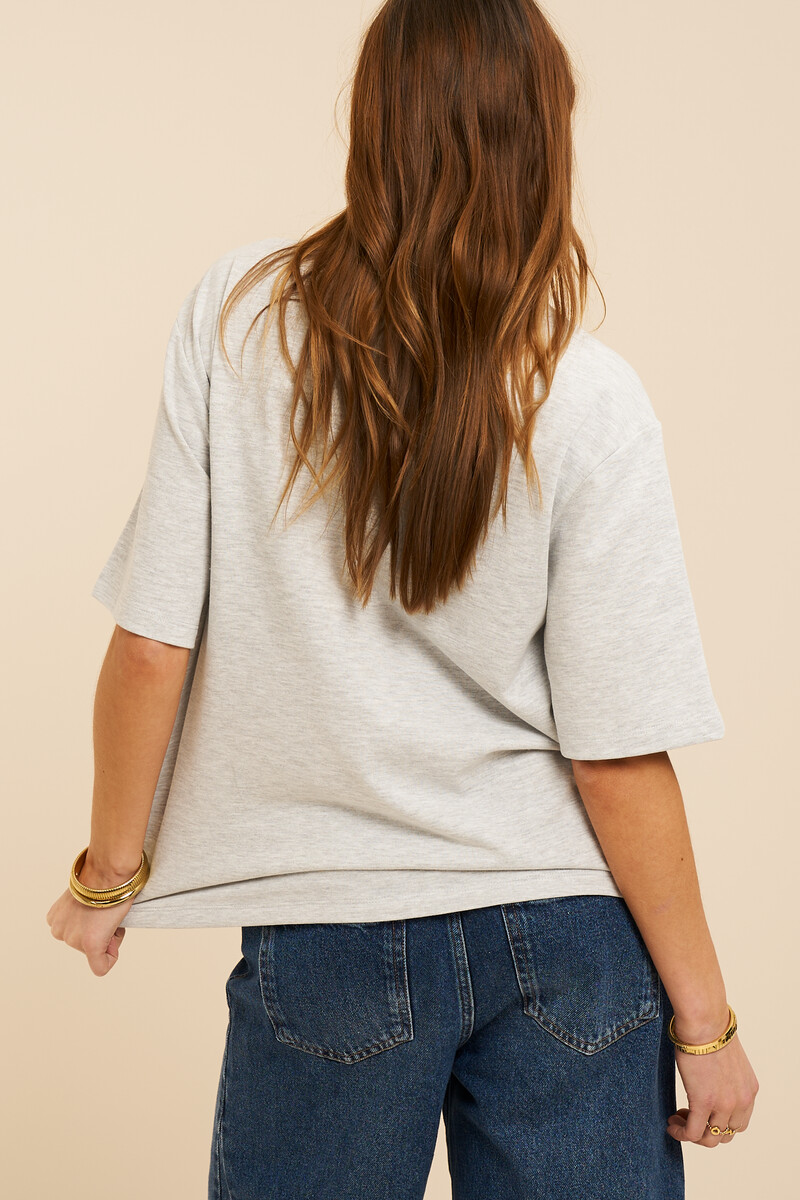 Light gray oversized basic T-shirt | My Jewellery