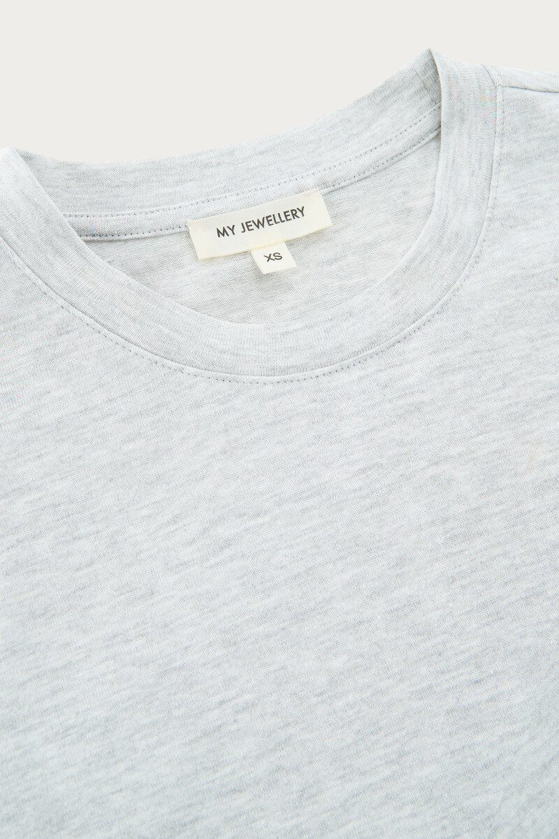 Light gray oversized basic T-shirt | My Jewellery