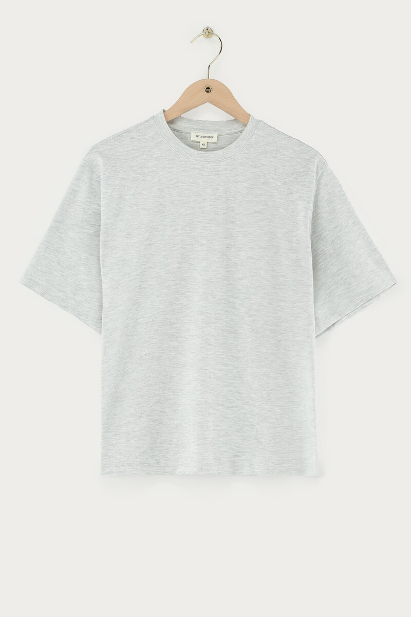 Light gray oversized basic T-shirt | My Jewellery