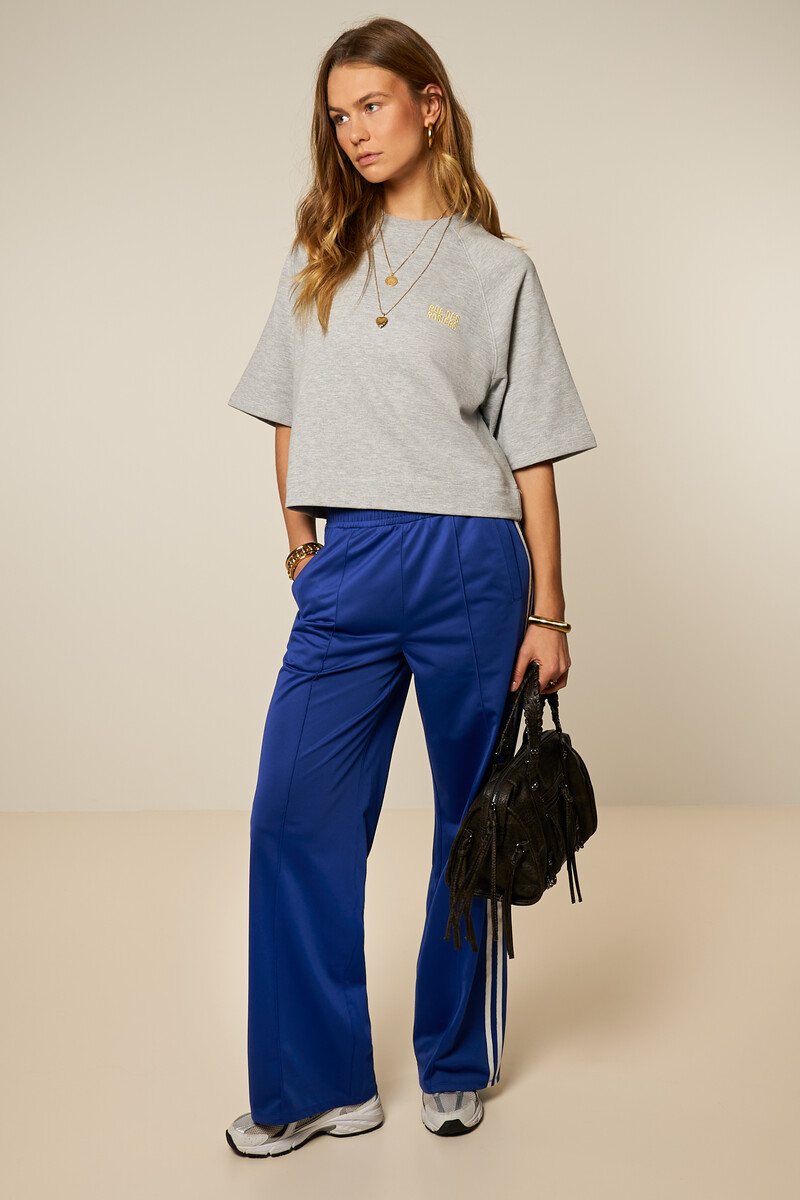 Light gray short-sleeved sweatshirt "Rue des rosiers" | My Jewellery