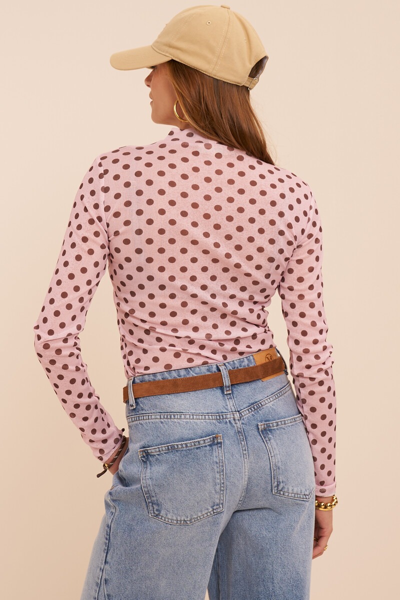 Light pink mesh top with polka dot | My Jewellery