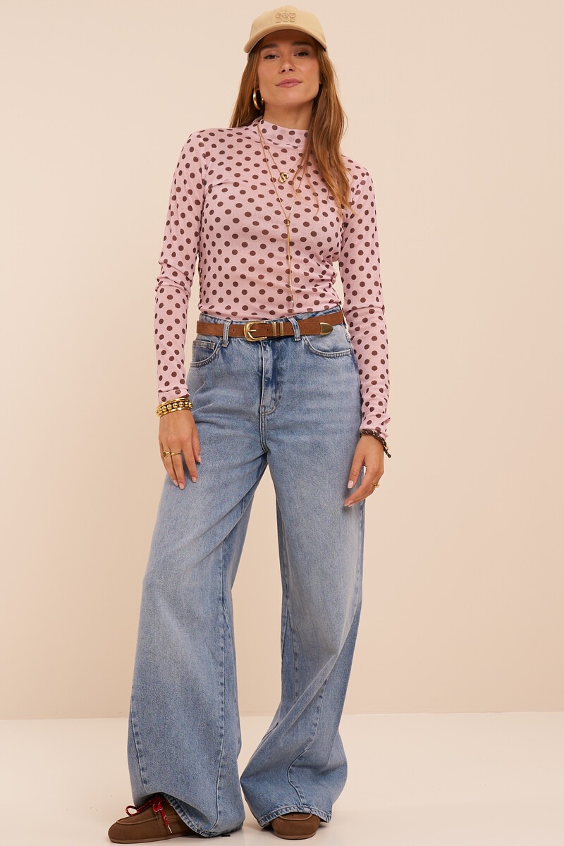 Light pink mesh top with polka dot | My Jewellery