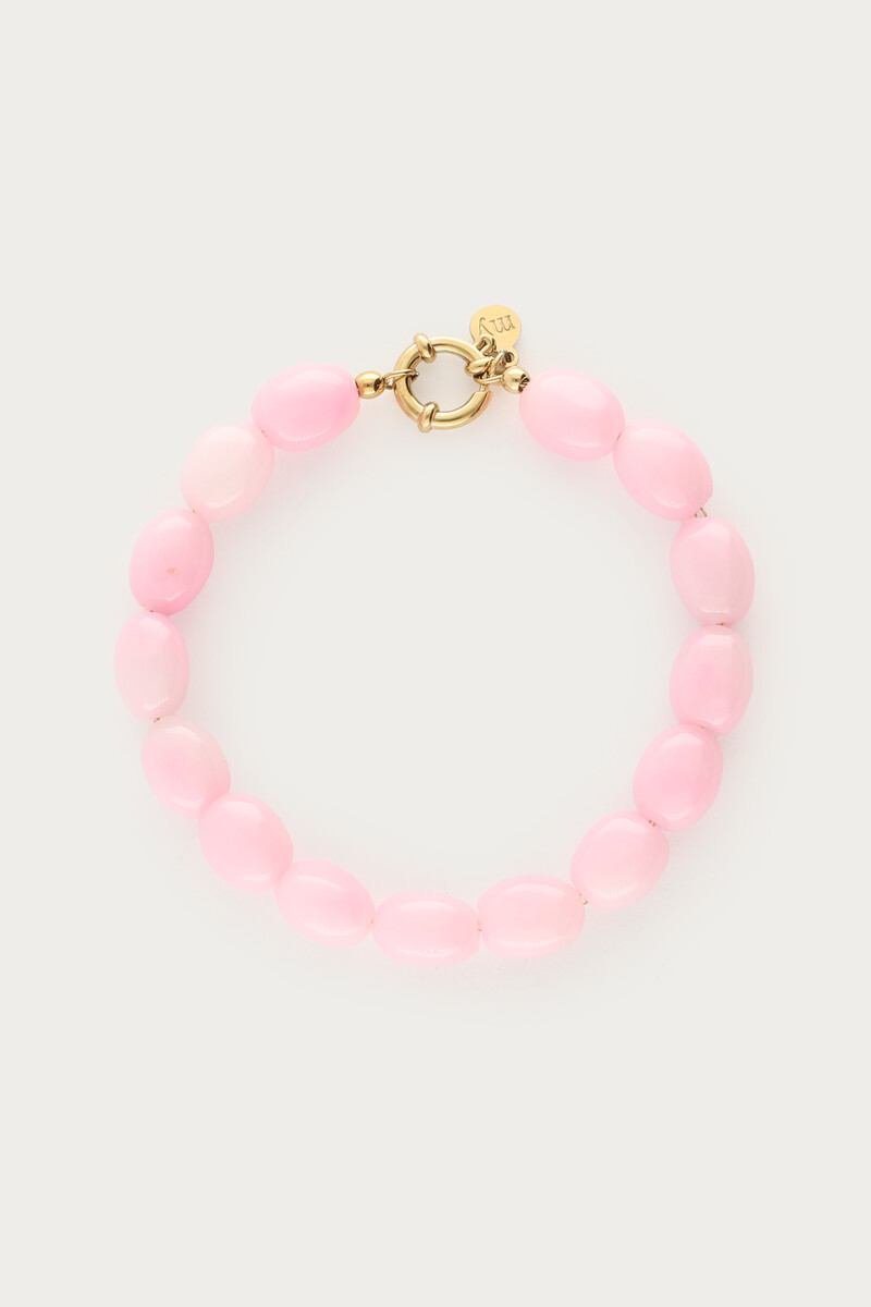 Light pink minimalist beaded bracelet | My Jewellery