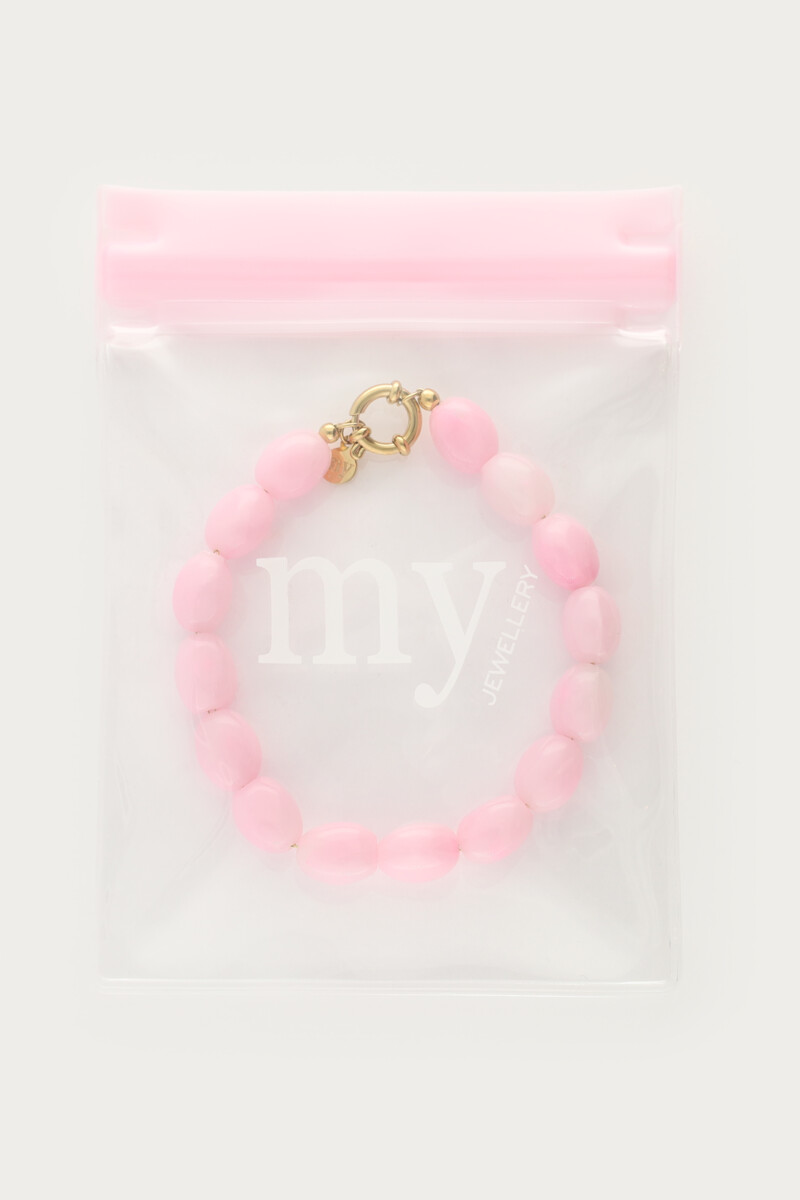 Light pink minimalist beaded bracelet | My Jewellery