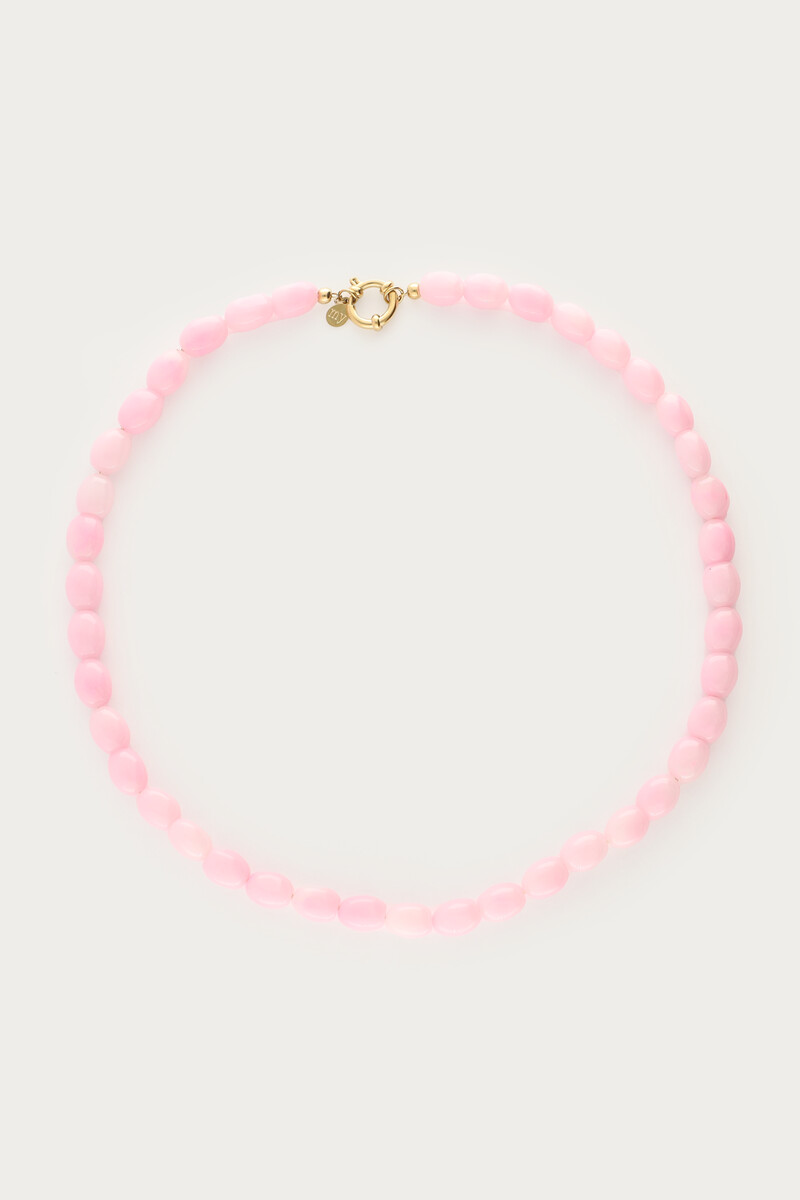 Light pink minimalist beaded necklace | My Jewellery