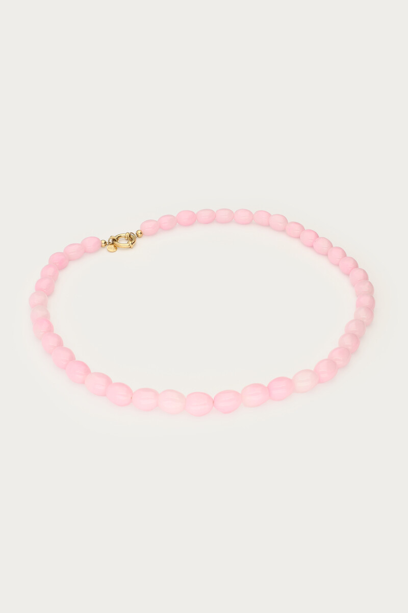 Light pink minimalist beaded necklace | My Jewellery