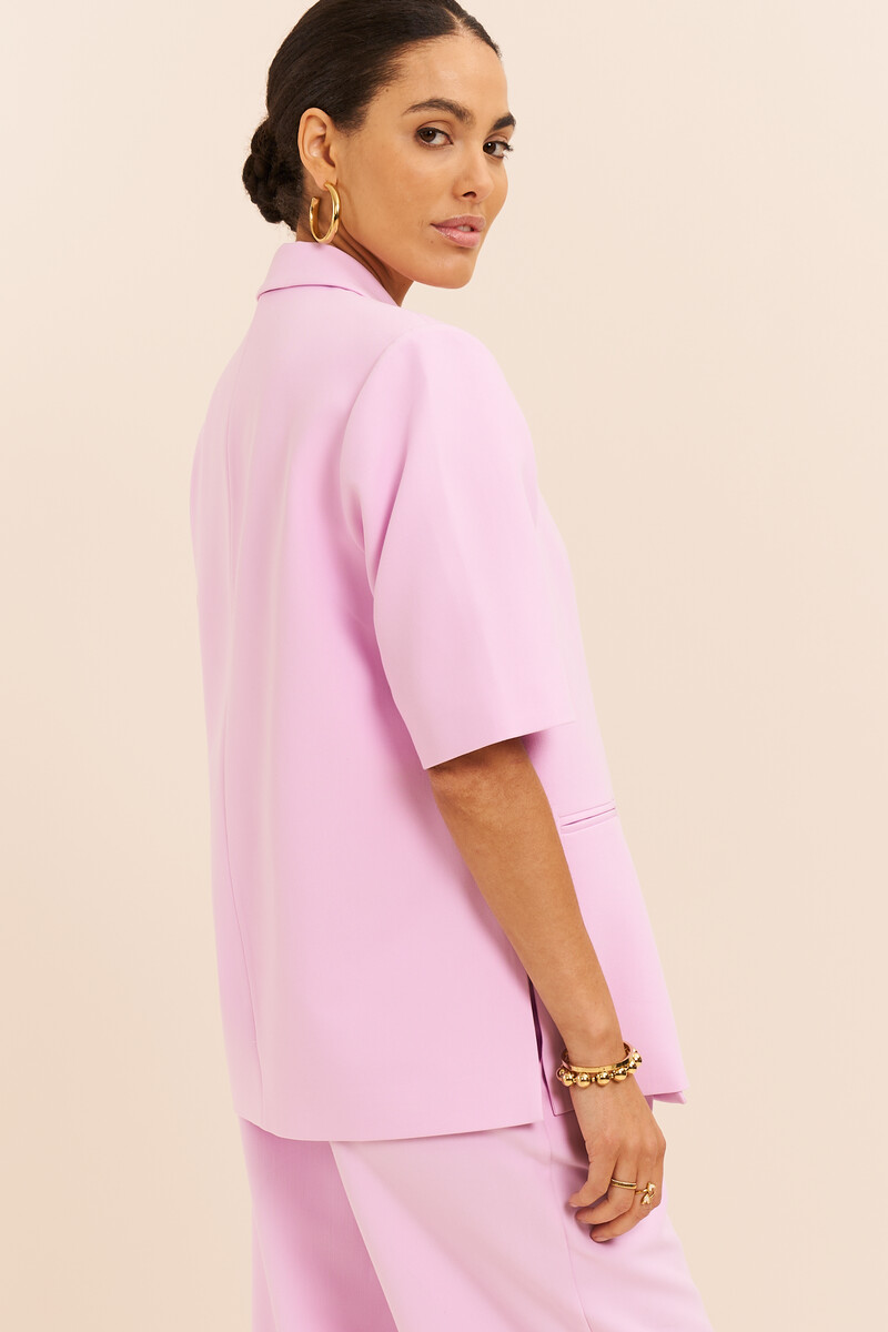 Light pink oversized blazer with short sleeves | My Jewellery