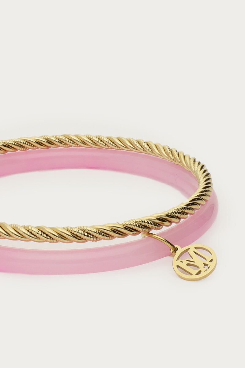 Light pink thin bangle set | My Jewellery