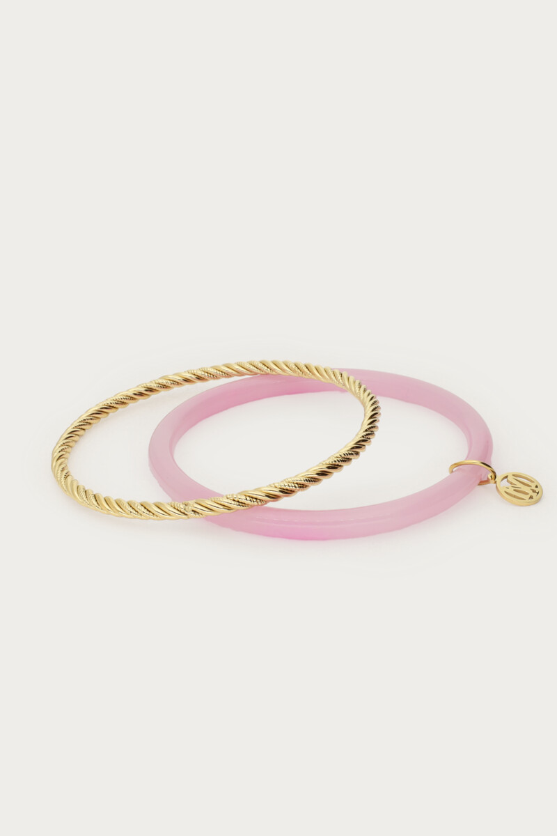 Light pink thin bangle set | My Jewellery