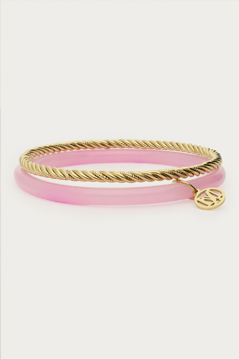 Light pink thin bangle set | My Jewellery