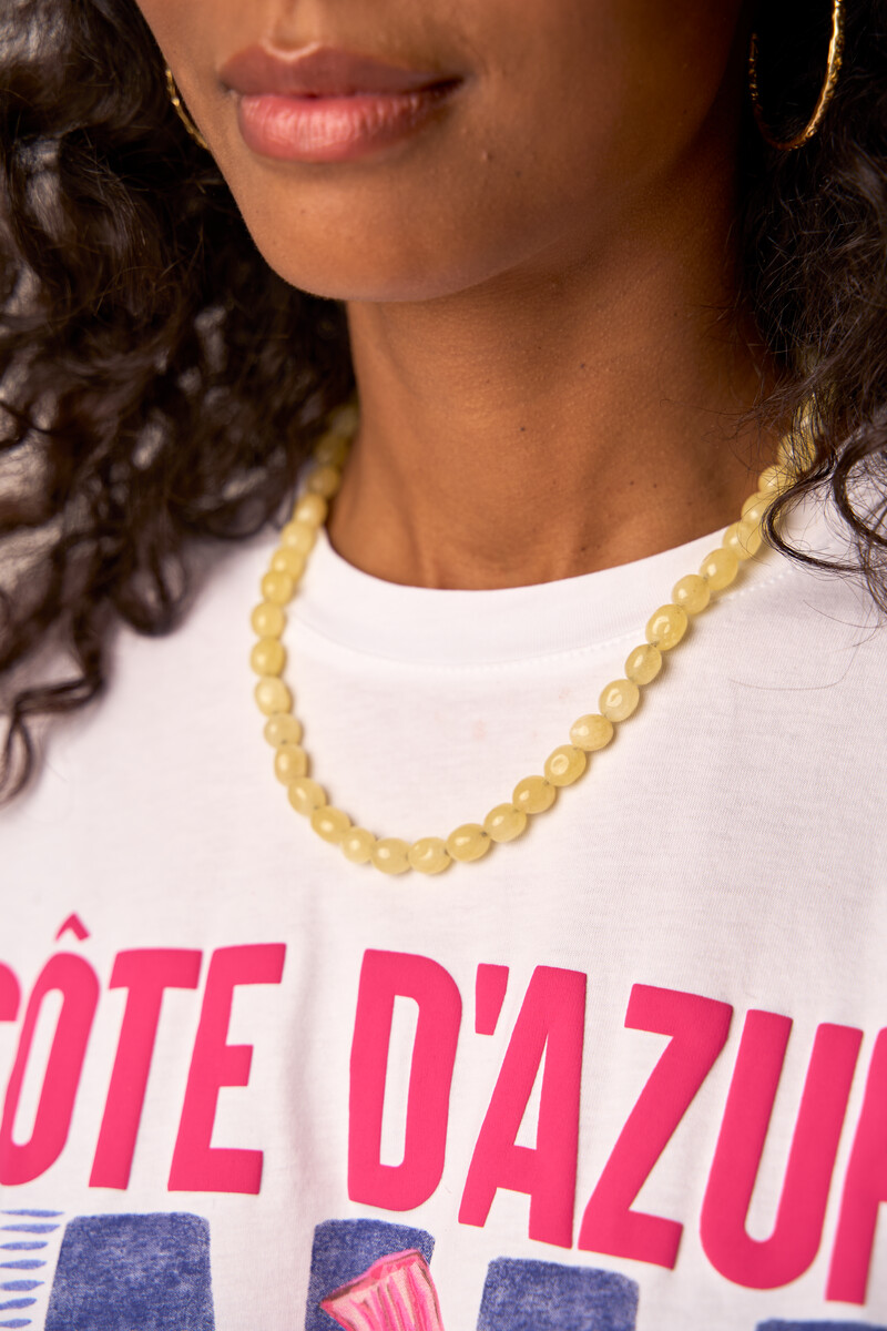 Light yellow necklace with beads | My Jewellery
