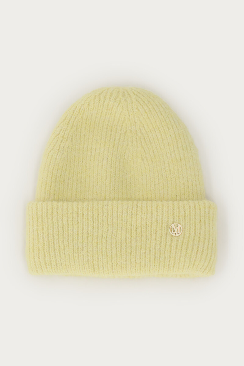 Light yellow knitted beanie | My Jewellery