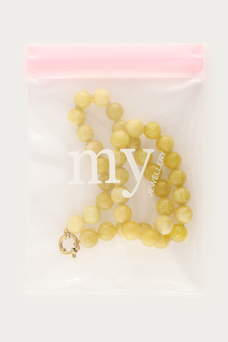 Light yellow necklace with beads | My Jewellery