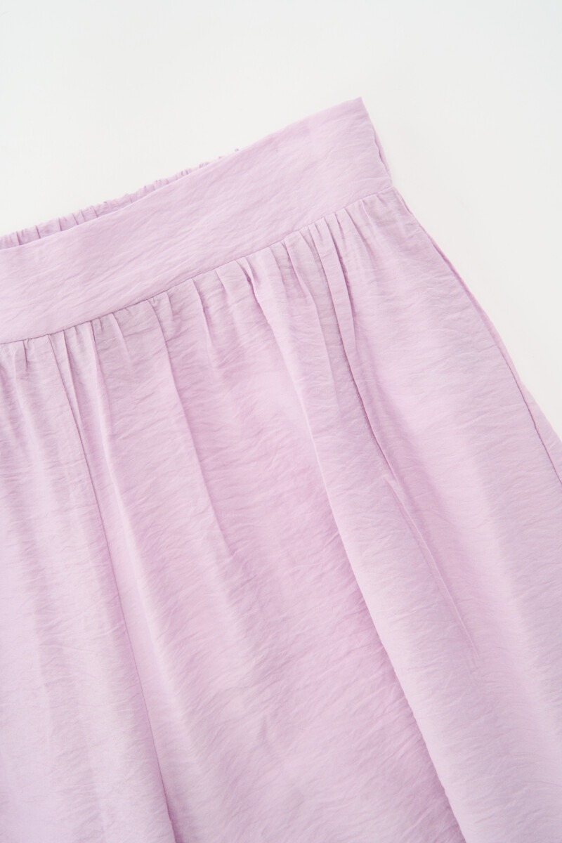 Lilac basic wide leg trousers with elastic band | My Jewellery