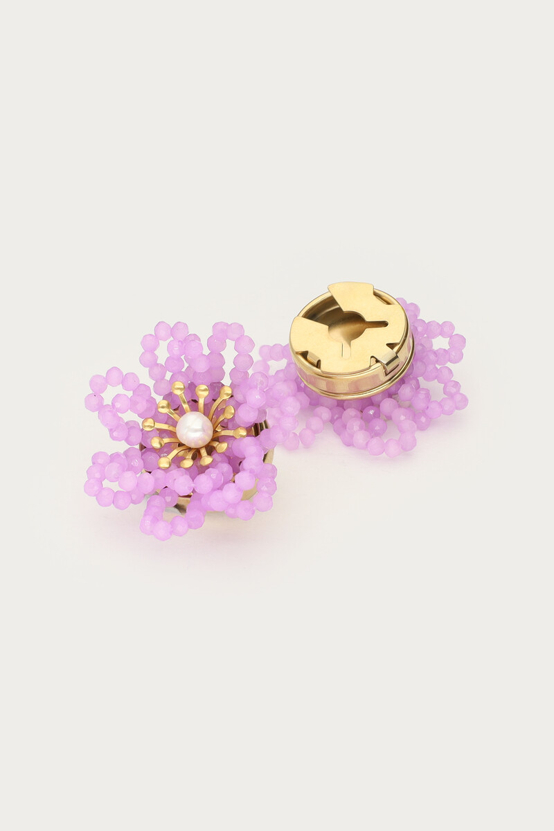 Lilac flower buttons set | My Jewellery