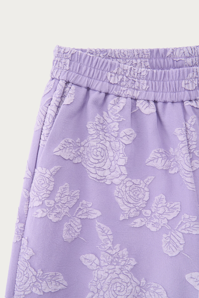 Lavender floral wide-leg trousers | My Jewellery