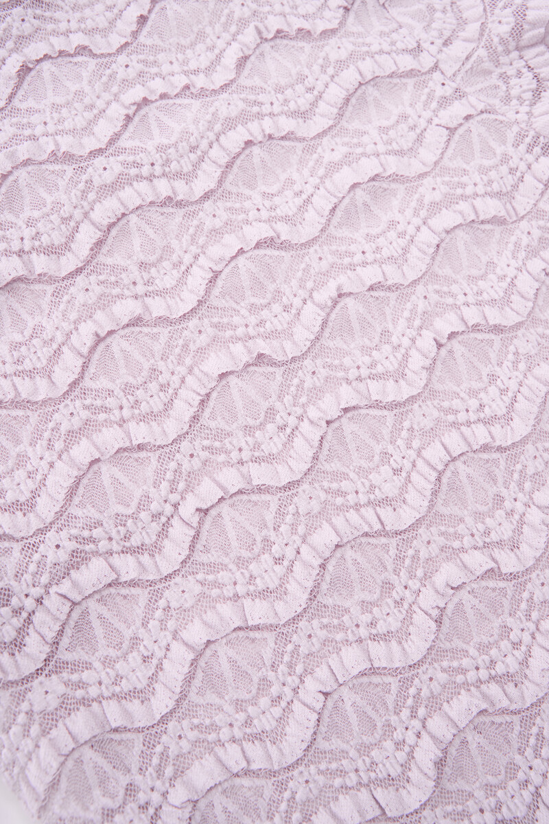 Lilac lace top with trumpet sleeves | My jewellery