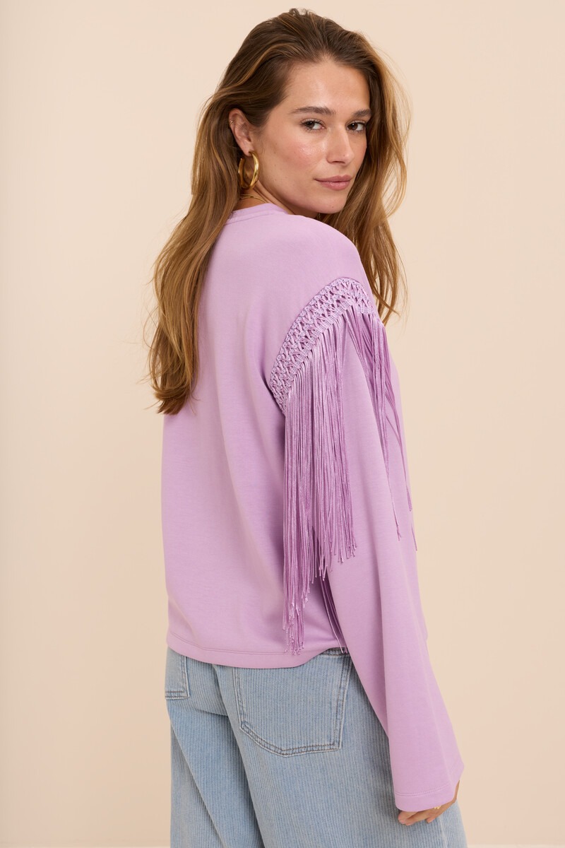 Lilac long sleeve with fringes | My Jewellery